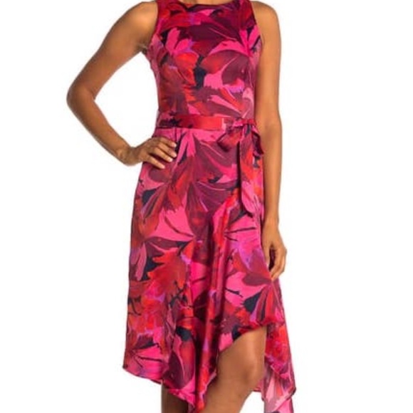 London Times Dresses & Skirts - Flare Sleeveless Asymmetrical Dress - NWTags